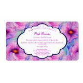 Flora-Seifenverpackung Rosa Peonies - Etikett (Vorne)
