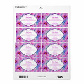Flora-Seifenverpackung Rosa Peonies - Etikett (Vorne)