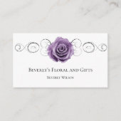 Flora-Shop-Visitenkarte für lila Rose Visitenkarte (Vorderseite)