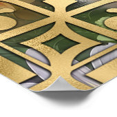 Flora sibirischer Husky mit Goldrahmen Poster (Ecke)