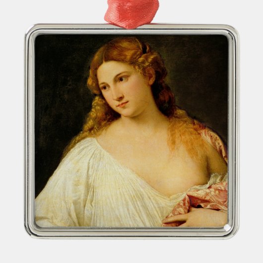 Flora Silbernes Ornament (Vorne)