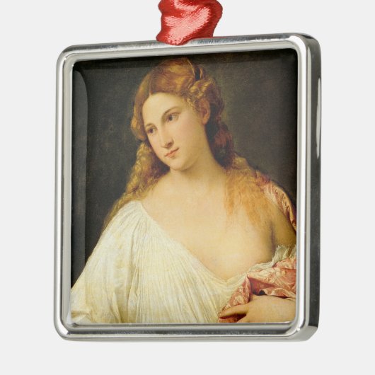 Flora Silbernes Ornament (Links)