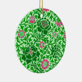 Flora, Smaragd und Limone grün Keramik Ornament (Rechts)