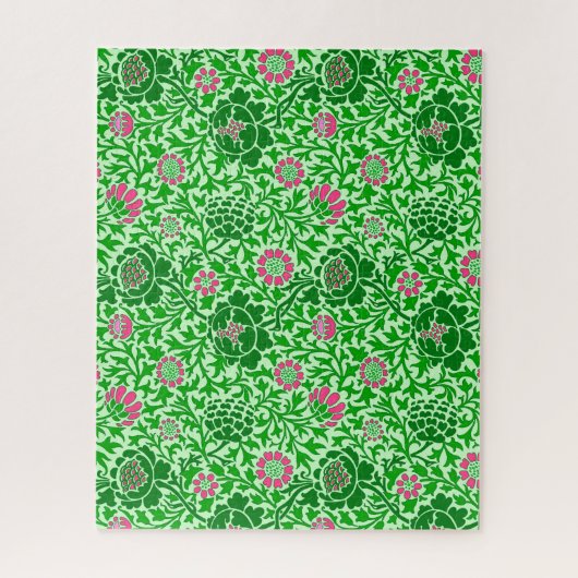 Flora, Smaragd und Limone grün Puzzle (Vertikal)