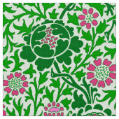 Flora, Smaragd und Limone grün Stoff (Nahaufnahme)