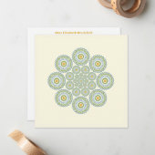 Flora Solara Note Card: Olive and Orange Mitteilungskarte (Vorderseite/Rückseite Beispiel)