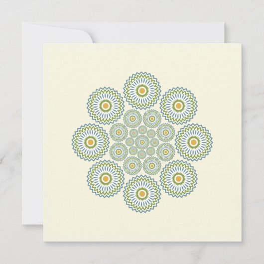 Flora Solara Note Card: Olive and Orange Mitteilungskarte (Vorderseite)