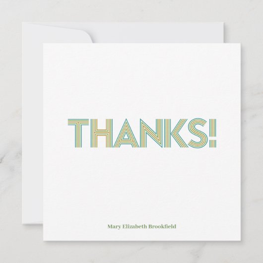 Flora Solara Vielen Dank für Ihre Karte in Olive u (Rückseite)