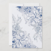 Flora Something Blue Before I DO Bridal Shower Einladung (Rückseite)