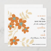 Flora - Speichern Sie das Datum Karten (Vorne/Hinten)