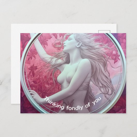 Flora surreal Malerei Postkarte (Vorne/Hinten)