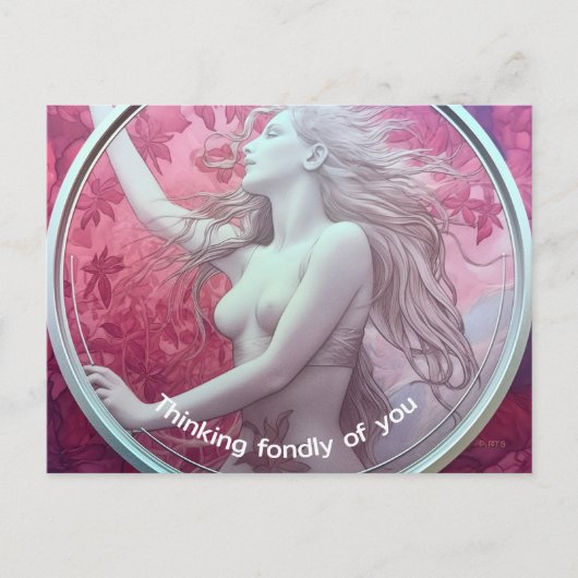 Flora surreal Malerei Postkarte (Vorderseite)