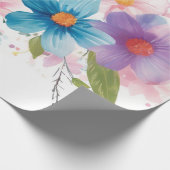 Flora-Symphonie Watercolor Geschenkpapier (Ecke)