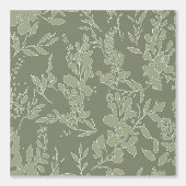 Flora textured wallpaper in olive green tapete (Vorderseite)