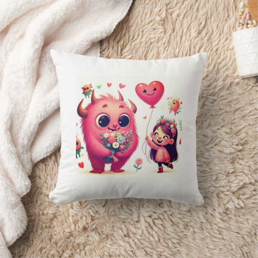 Flora the Friendly Monster Throw Kissen (Decke)