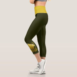 Flora the Goddess of Flowers Capri Leggings