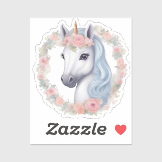 Flora the Unicorn: Vinyl Sticker (Blatt)