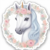Flora the Unicorn: Vinyl Sticker (Vorderseite)