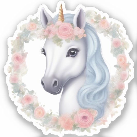 Flora the Unicorn: Vinyl Sticker (Vorderseite)