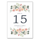 Flora-Tischnummer im Mittelsommer Tischnummer (Vorderseite)