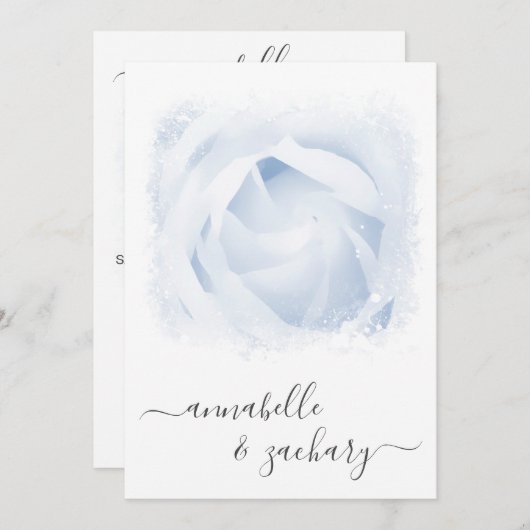 *~* Flora UAWG + QR Rose AR8 Einladung zur Hochzei (Vorne/Hinten)