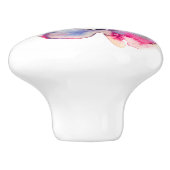 Flora und abstrakte Aquarell Keramikknauf (Seitenansicht)