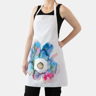Flora und abstrakte Aquarell Schürze