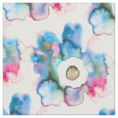 Flora und abstrakte Aquarell Stoff (Nahaufnahme)