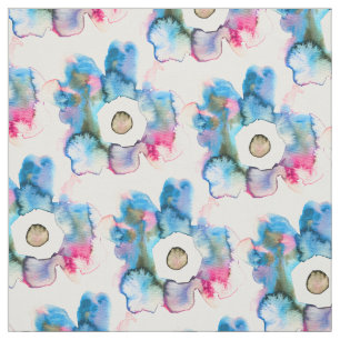 Flora und abstrakte Aquarell Stoff