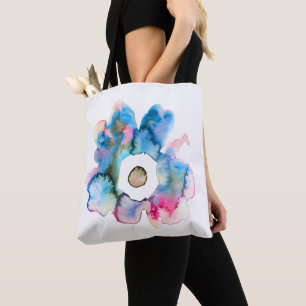 Flora und abstrakte Aquarell Tasche