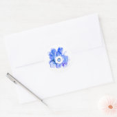 Flora und abstrakte Aquarellkunst Runder Aufkleber (Umschlag)