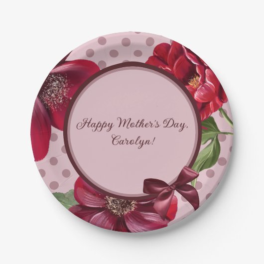 Flora und Dot Mother Day Plate 9" Pappteller (Vorderseite)