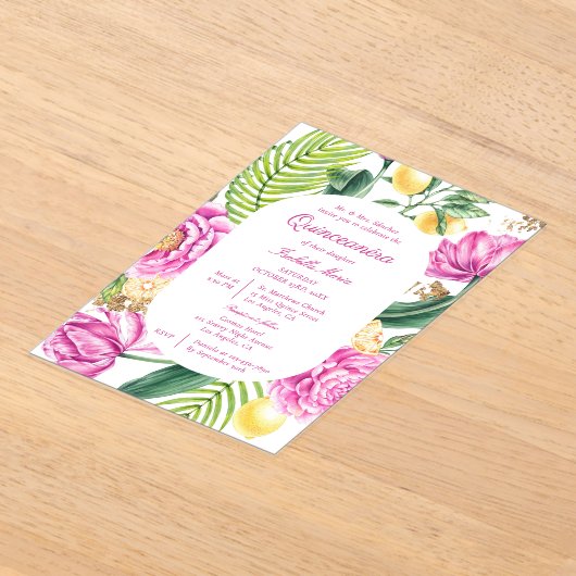 Flora und Fauna Acryleinladungen (Ablage )