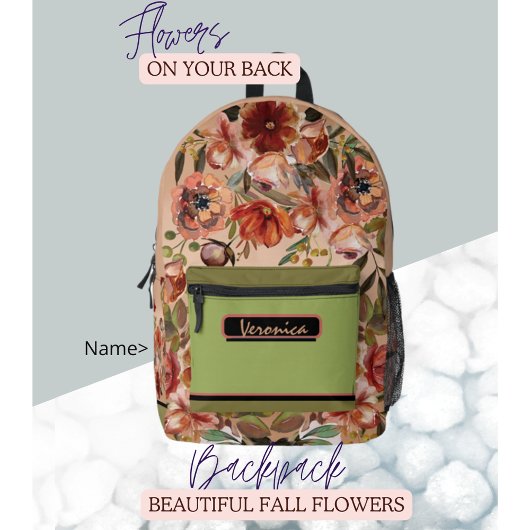 Flora und Fauna Bedruckter Rucksack