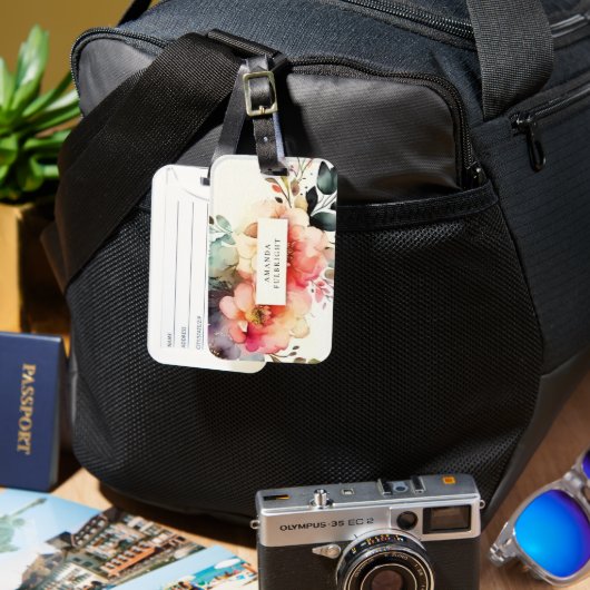 Flora und Fauna Botanisches Personalisiertes Gepäckanhänger (Vorderseite & Rückseite)