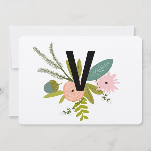 Flora und Fauna Einladung SAVE THE DATE (Rückseite)