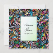 Flora und Fauna - Einladung zur mehrfarbigen Hochz (Rückseite)