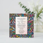 Flora und Fauna - Einladung zur mehrfarbigen Hochz (Stehend Vorderseite)