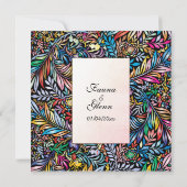 Flora und Fauna - Einladung zur mehrfarbigen Hochz (Rückseite)