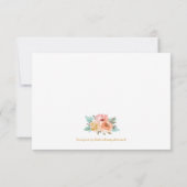 Flora und Fauna Floral Vielen Dank Karten Rosa und (Rückseite)