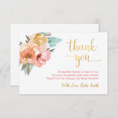 Flora und Fauna Floral Vielen Dank Karten Rosa und (Vorne/Hinten)