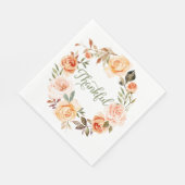 Flora und Fauna Frische Pasta machen Serviette (Ecke)