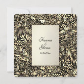 Flora und Fauna Goldene Hochzeit Einladung (Rückseite)