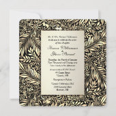 Flora und Fauna Goldene Hochzeit Einladung (Vorderseite)