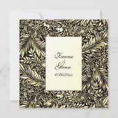 Flora und Fauna Goldene Hochzeit Einladung (Rückseite)