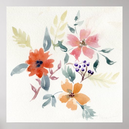 Flora und Fauna | Handgemalte Kunst Poster (Vorne)