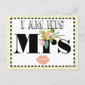 Flora und Fauna Ich bin Seine Frau. Postkarte (Rückseite)