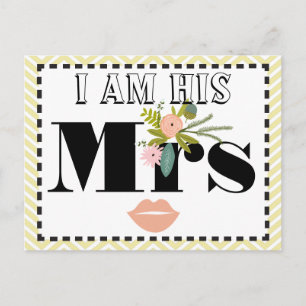 Flora und Fauna Ich bin Seine Frau. Postkarte