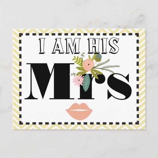 Flora und Fauna Ich bin Seine Frau. Postkarte (Vorderseite)