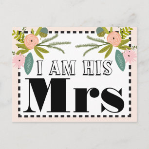 Flora und Fauna Ich bin Seine Frau. Postkarte